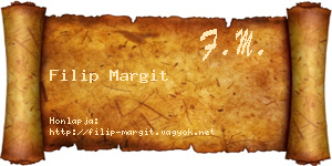 Filip Margit névjegykártya